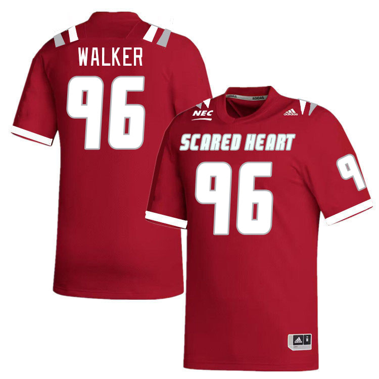 Men-Youth #96 Sam Walker Scared Heart Pioneers 2023 College Football Jerseys Stitched-Red
